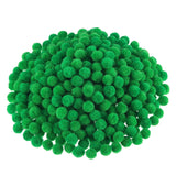 Blulu 500 Pcs 0.5 Inch Polypropylene Pompoms for Craft Making, Small Pom Poms Balls Art and Craft DIY Decorations(Green)