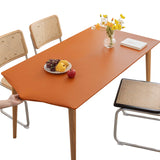 Huierxun PU Stretch Fitted Rectangle Tablecloth with Elastic Edge 35 x 59 Inch Waterproof Oil Proof Table Cloth Wipeable Table C