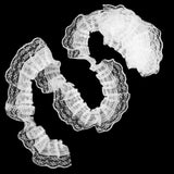 Matwsec 5 Yards White Lace Ribbon 2-Layer Ruffle Ribbon 4.5cm Width Lace Trim for Sewing Crafts Wedding Bridal Dress Embellishme