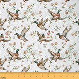 Feelyou Mallard Duck Fabric by The Yard Kids 1 Yard Kids Wild Duck Hunting Upholstery Fabric for Chairs for Teens Boys Girls Cut