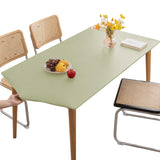 Huierxun PU Stretch Fitted Rectangle Tablecloth with Elastic Edge 28 x 51 Inch Waterproof Oil Proof Table Cloth Wipeable Table C
