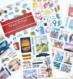 Anujarusiya Travel Scrapbook Stickers 110+ Unique Designs, Matte Laminated | SelfAdhesive Paper Stickers For Journals, Planne