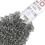 Miyuki Delica Seed Beads - Size 11/0 (1.6 mm), DB0457, Nickel-Plated Dyed Gray Green, 7.2 g, Approx. 1440 Beads, Made in Japan