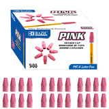 BAZIC Pink Eraser Top, Latex Free Pencil Tops Erasers, Arrowhead Caps Erasers for Student Classroom Bulk Packs for School Suppli