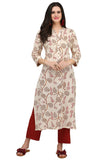 Gosriki Women'S Cotton Kurta (Kur190015-M_Medium_Beige),Medium,,B07QCDV3RS