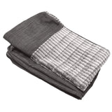 Furhaven Replacement Dog Bed Cover Luxe Faux Fur & Performance Linen Sofa-Style, Machine Washable - Charcoal, Jumbo Plus (XX-Lar