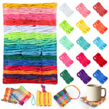 1500 PCS Weaving Loom 15 Color Loop 7 inch Potholder Durable Nylon DIY Craft Project for Kids Adults Rainbow Themed Potholder We