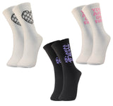 Trazo WomenS Cotton Blend Calf Length Designer Knitted Multicolor, MultiPurpose Socks | Socks For Women (Pack Of 3)