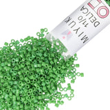 Miyuki Delica Seed Beads - Size 11/0 (1.6 mm), DB0724, Opaque Pea Green, 7.2 g, Approx. 1440 Beads, Made in Japan