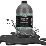 Pouring Masters Steel Gray Acrylic Ready to Pour Pouring Paint Premium 32Ounce PreMixed WaterBased for Canvas, Wood, Pape