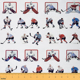 Ice Hockey Upholstery Fabric for Chairs, Winter Sports Outdoor Fabric by The Yard, Hockey Stadium Decorative Fabric for Upholste
