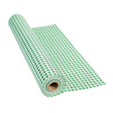 Fun Express Green Gingham Plastic Tablecloth Roll - Party Supplies - 100 feet