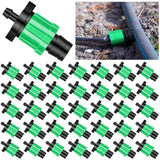 Frienda 50 Pcs Drip Tape Connector Fittings, Locks 1/4 Barb for 5/8 Drip Irrigation Fitting Kit Irrigation Tubing Connectors Too