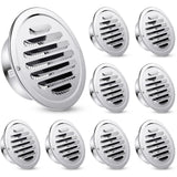 Zonon 8 Pcs Stainless Steel Soffit Vents 4 Inch Round Dryer Vent Cover with Mesh Screen for Home Outdoor Bathroom Wall Ceiling O