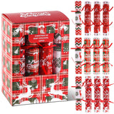 Atonofun 12 Pack Christmas No-Snap Party Table Favors with Christmas Character Design, with Party Hat, Joke Little Gift Inside, 