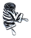 Versakits 2 Zebra Print Extra Wide Shoulder Strap With Gunmetal Buckles Guitar Style Adjustable Replacement Strap For Crossbod