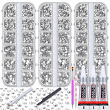 Evatage 16500 Pcs Clear Rhinestones with B7000 Glue for Crafting, AB Crystal Rhinestones Gems Bulk with Glue Kit for Fabric Clot