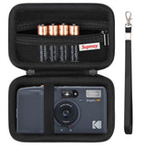Supmay Carrying Case for KODAK Snapic A1 35mm Film Camera 35mm, Film Camera Protective Storage Case with Zipper Mesh Pocket, Bat