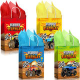 Pajean 28 Pcs Monsters Truck Party Favor Bags Racing Trucks Paper Gift Goody Treat Candy Bags for Themed Birthday Party Supplies