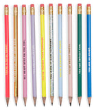 ban.do Write On Colorful Pencil Set of 10, PreSharpened #2 Graphite Pencils for School/Office, Compliments