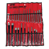 Performance Tool W7540 28Piece Punch and Chisel Set Strong 6150 Chrome Vanadium Steel, Heat Treated and Tempered, with Storag