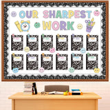 Funrous Composition Notebook Bulletin Board Sharpest Work Classroom Decor