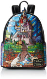 Loungefly Disney Princess Castle Series Belle Womens Double Strap Shoulder Bag Purse, One Size, Multicolor