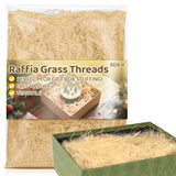 Sukh Raffia Grass Threads 5.3OZ - Shred for Gift Wrapping Easter Grass Basket Gift Box Filler Packaging Material for Bridesmaid 