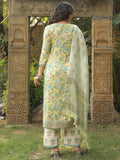 Gosriki Women'S Rayon Blend Straight Printed Kurta With Pant & Dupatta (Ribas Green-Vks01-Gs_Xl_Green_X-Large),Green,,B0DPB4332G