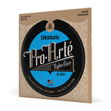 DAddario Guitar Strings - Pro-Arte Classical Guitar Strings - EJ50 - Nylon Guitar Strings - Silver Plated Wound, Black Nylon Co