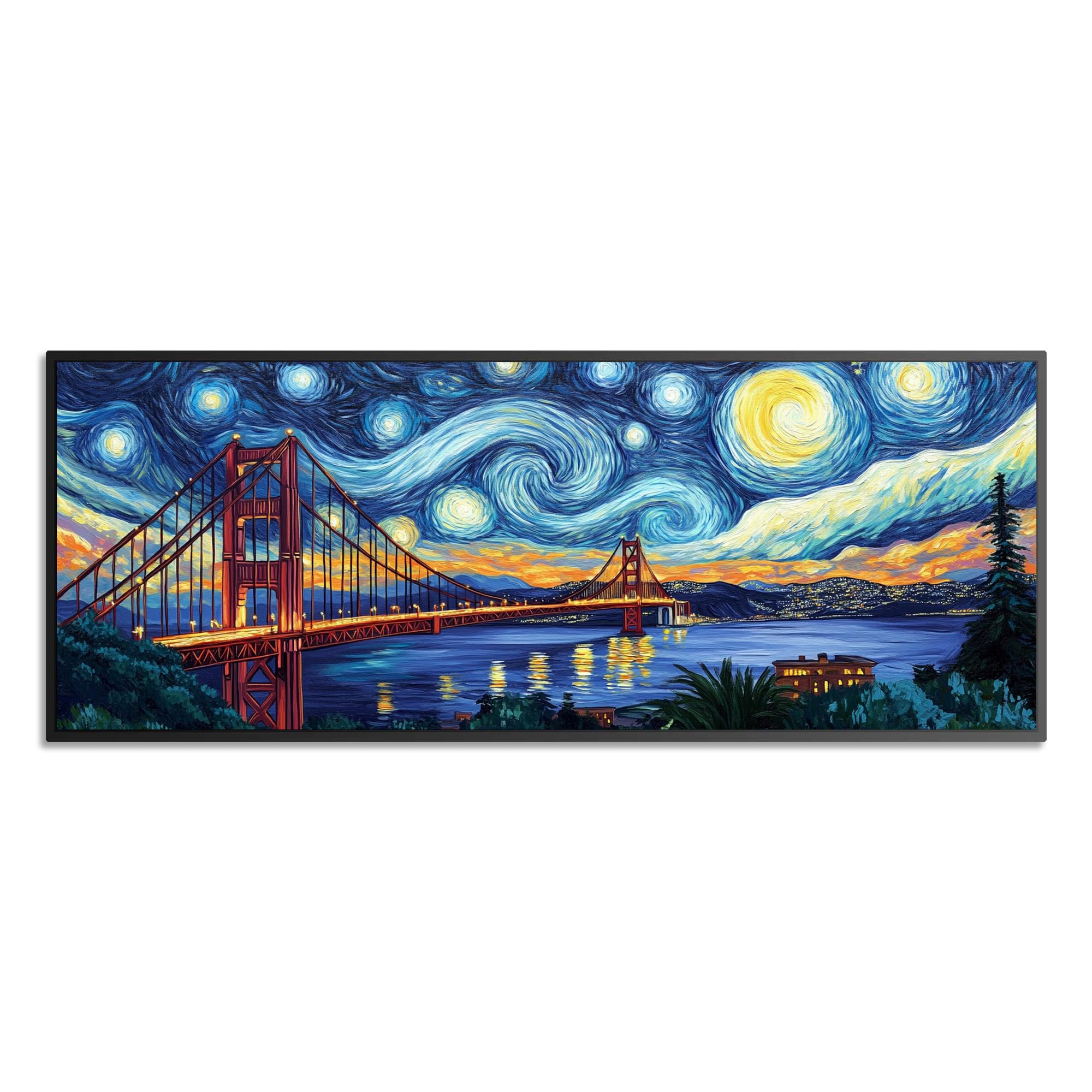 Wergund 5D DIY Large Diamond Art Kits for Adults Iron Bridge, Large Size Diamond Art Landscape, Full Drill Crystal Rhinestone Em