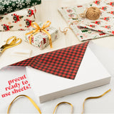Christmas Wrapping Paper Sheets - 20 Precut (30x20) Sheets - 4 Unique Holiday Gift Wrap Patterns