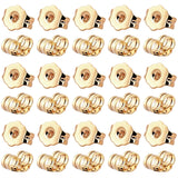 SANNIX 30Pcs/15 Pairs Earring Backs for Studs Locking, 14K Gold Earring Back Replacements Secure Ear Lockings