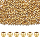 Chuyau 600pcs 2mm 18k Gold Filled Spacer Beads for Jewelry Making Seamless Smooth Metal Brass Beads for DIY Bracelets Necklace E