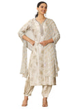 Libas Women'S Silk Blend Kurta Sets (400611_Grey_S)