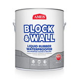 Ames Block & Wall Liquid Rubber Waterproofer MultiPurpose Coating & Sealant 1 Gallon Perfect to Use As Concrete Sealer and 