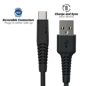 10Ft Usb-C To A Heavy Duty Braided Cable