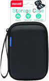 Maxell Hard Shell Small Storage Case: Keep Your Accessories Organized and Safe with Mesh Pockets, Elastic Loop, and Zipper Pocke