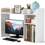 LANDVOI Desktop Bookshelf, Countertop Storage Hutch with 5 Shelves for Computer Desk, Desk Organizer for Home Office Dorm, Dress