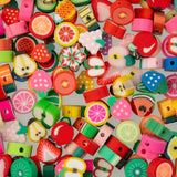 John Bead 120pcs 9mm Fruits Polymer Clay Craft Beads for Jewelry Bracelet Making