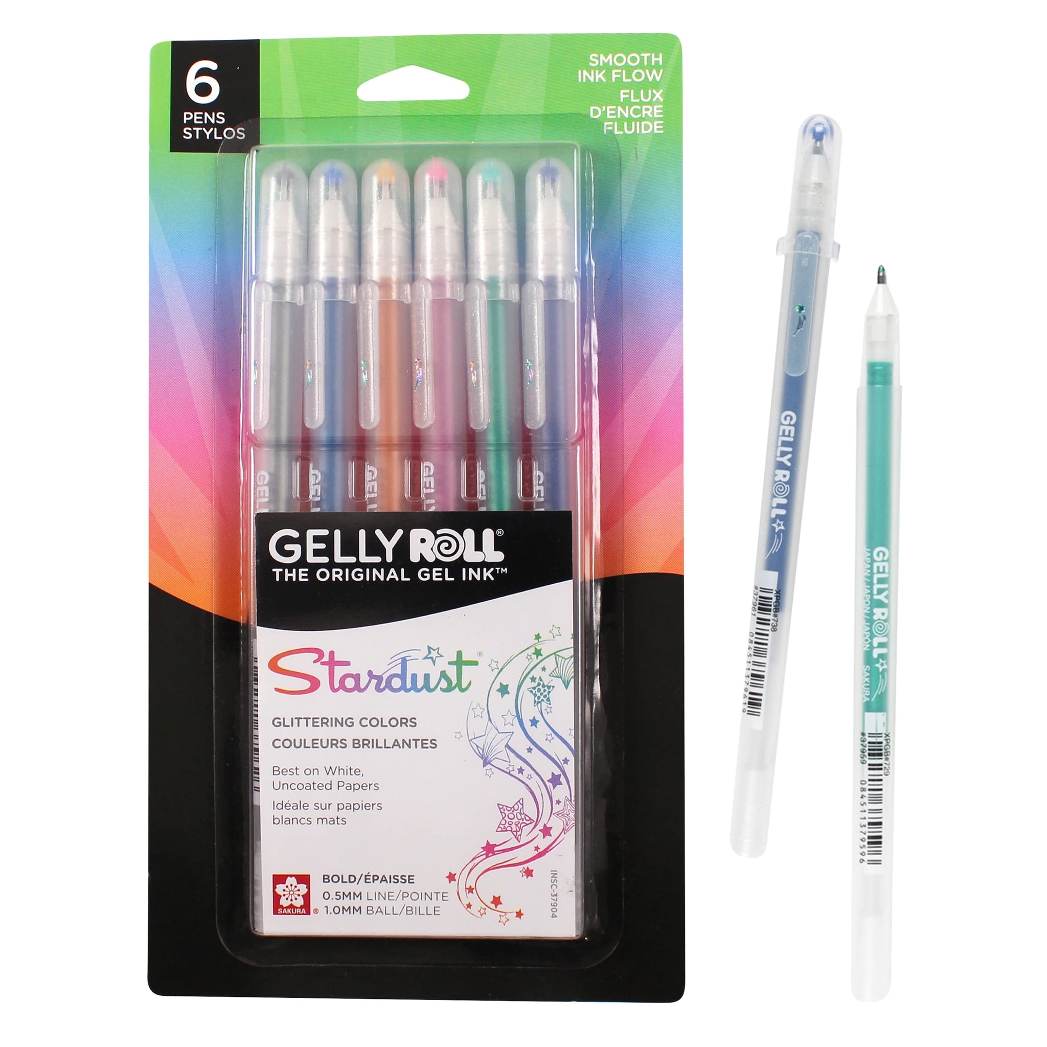 SAKURA Gelly Roll Stardust Meteor Glitter Gel Pens - Bold Point Ink Pen for Lettering, Drawing, Invitations, & Stationery - Asso