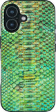 SCORPIFY for iPhone 16 Case [Compatible with MagSafe] with Realistic Emerald Snake Print Design, Cute Magnetic Phone Cover for W