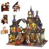 YSWOOD WORLD Miniature House Kit, Miniature Kit with Steam Train, Dollhouse Kit for Adults Teen, Mini House Building Kit for Bir