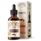 Hemp Well Thrive Oil for Dogs and Cats - Supports Hip, Joint, and Heart Health, Promotes Immune Support, Strengthens Skin and Co