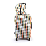 Orka Travel Houndstooth Theme Luggage Protector Large 28 Inch Cover With Matching U Neck Pillow Set Of 2