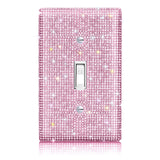 Shiny Rhinestones Wall Plate Light Switch Cover Plate Decorative Wall Bling Outlet Cover for Bedroom Accessories Home Decor(Sing