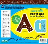 Barker Creek Letter PopOuts, 4 Hot to Dot, Multicolor Designer Letters for Bulletin Boards, Breakrooms, Reception Areas, Signs