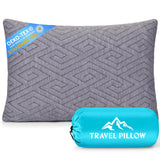 1 Middle One Travel Pillow For Sleeping Camping, Memory Foam Small Pillow With Breathable Cover For Backpacking, Airplane, Car (