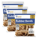 Upgrade Office Supply Rubber Bands, Size 64 (3-1/2 x 1/4), 80 Bands, 1/4 lb, 3-Pack, USA