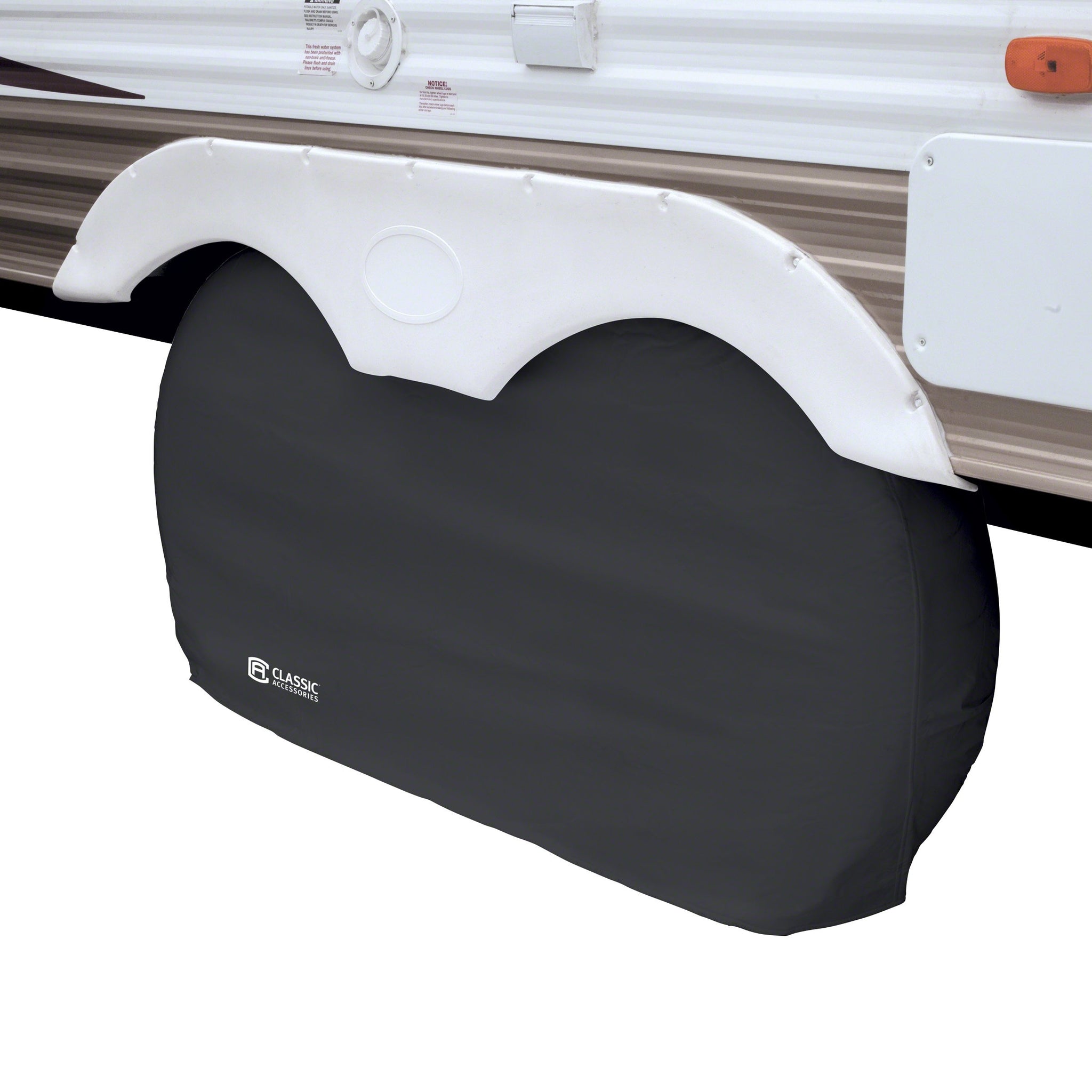 Classic Accessories Over Drive Rv Dual Axle Wheel Cover, Wheels 27,, - 30,,Dia, Black, 1-Piece